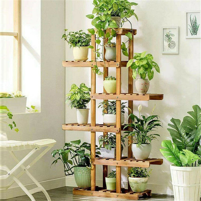 Vidkun - Tall Plant Stand Tiered Plant Stand Plant Shelf Indoor & Outdoor Plant Shelf Flower Stand  BO-HA   