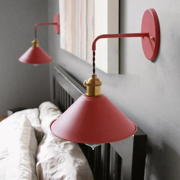 Leea - Vintage Plated Wall Lamp  BO-HA Red  