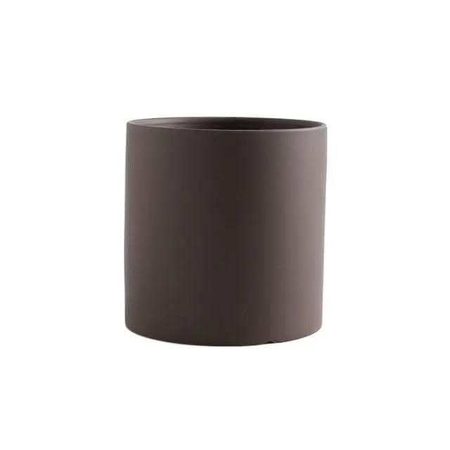 Lotta - Nordic Minimalistic Pot  BO-HA Brown Medium + Tray 