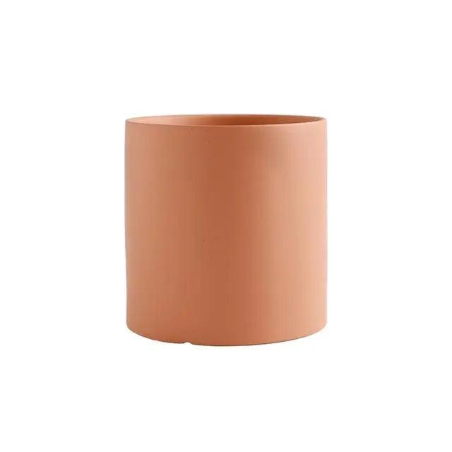 Lotta - Nordic Minimalistic Pot  BO-HA Dark Orange Medium + Tray 