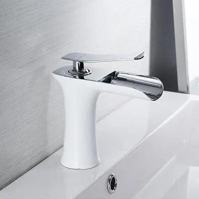 Mai - Single Handle Gold Bathroom Faucet  BO-HA White & Chrome  
