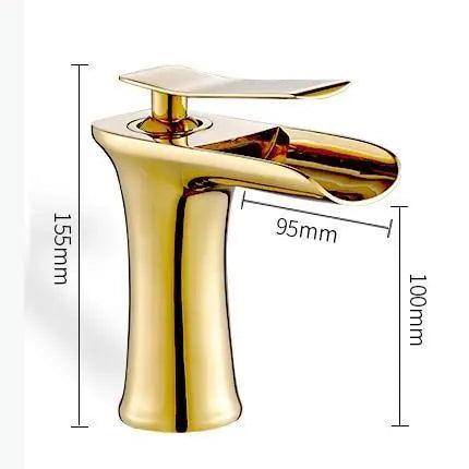 Mai - Single Handle Gold Bathroom Faucet  BO-HA   