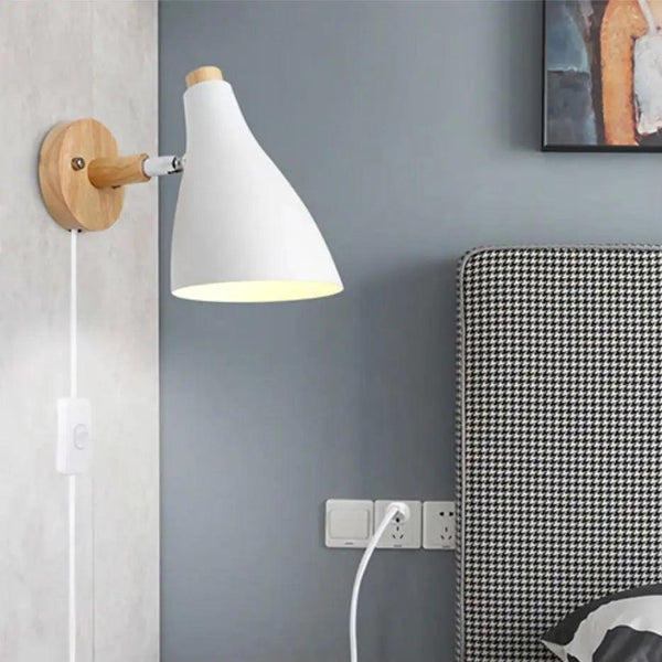 White wood wall deals sconce