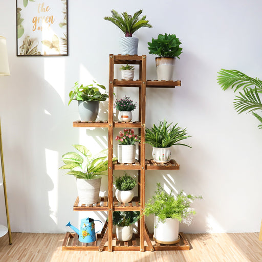 Vidkun - Tall Plant Stand Tiered Plant Stand Plant Shelf Indoor & Outdoor Plant Shelf Flower Stand  BO-HA Default Title  