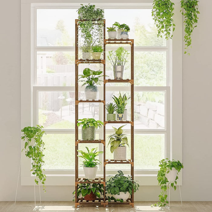 Halstein - Tall Plant Stand Tiered Plant Stand Plant Shelf Indoor & Outdoor Plant Shelf Flower Stand  BO-HA Tall Recentagle  