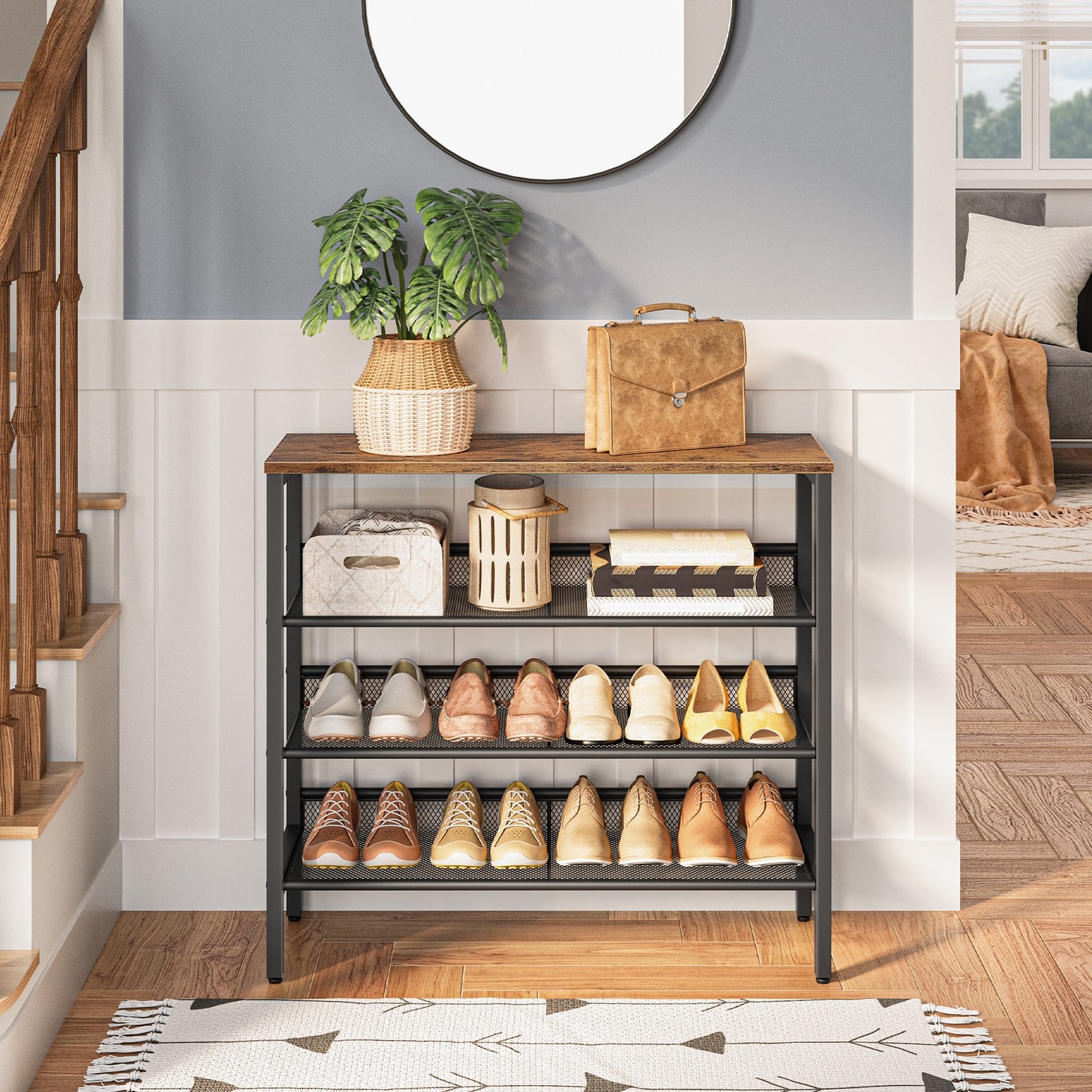 Small Shoe Racks Albin - Shoe Rack for Entryway Metal Shoe Rack Small Shoe Rack — BO-HA