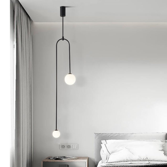 Marne - Hanging Lights For Bedroom  BO-HA Black Cylinder 