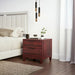 Torvald - Modern Double Drawer Black Nightstand Small Bedside Table  BO-HA Cherry  