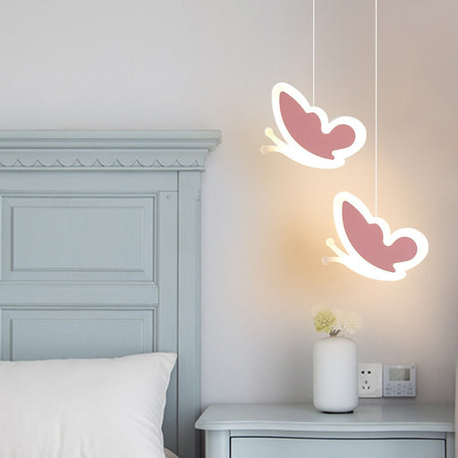 Evy - Nursery Light Fixture Childrens Lighting  BO-HA Butterfly Pink 