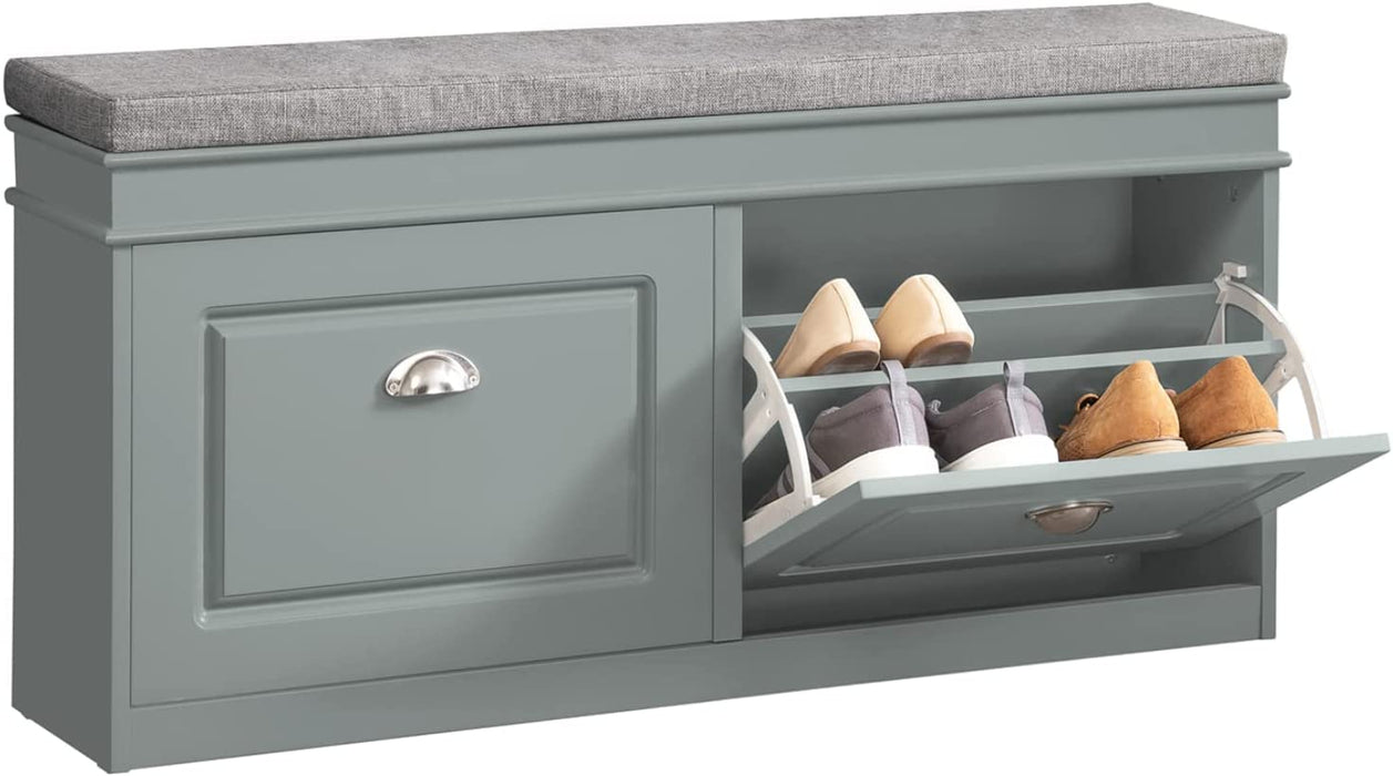 Ottilia - Storage Bench with Drawers Shoe Cabinet Entryway Shoe Storage Cabinet  BO-HA Grey  