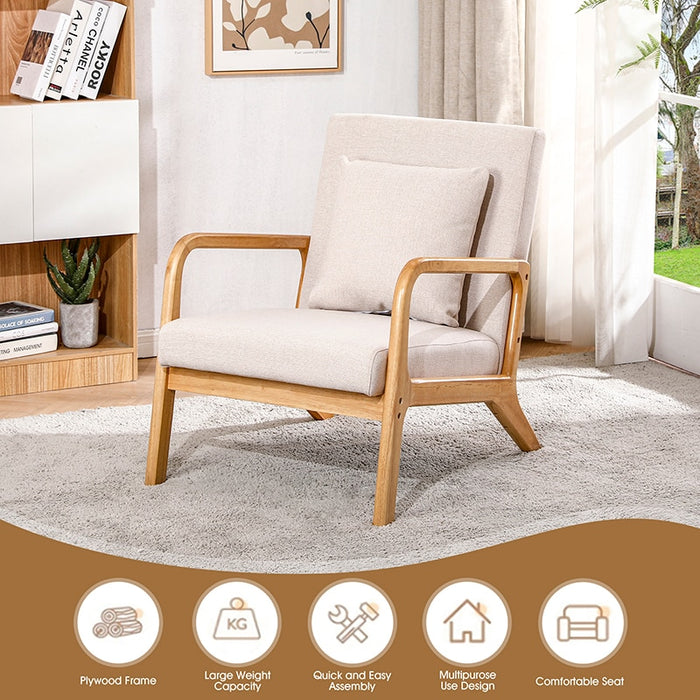 Maren - Living Room Accent Chairs Bedroom Chair Reading Armchair Indoor Wooden Chairs Reading Chair  BO-HA   