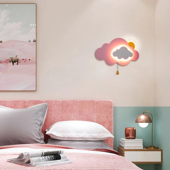 Antero - Childrens Lighting Cloud Nursery Night Light  BO-HA Pink  
