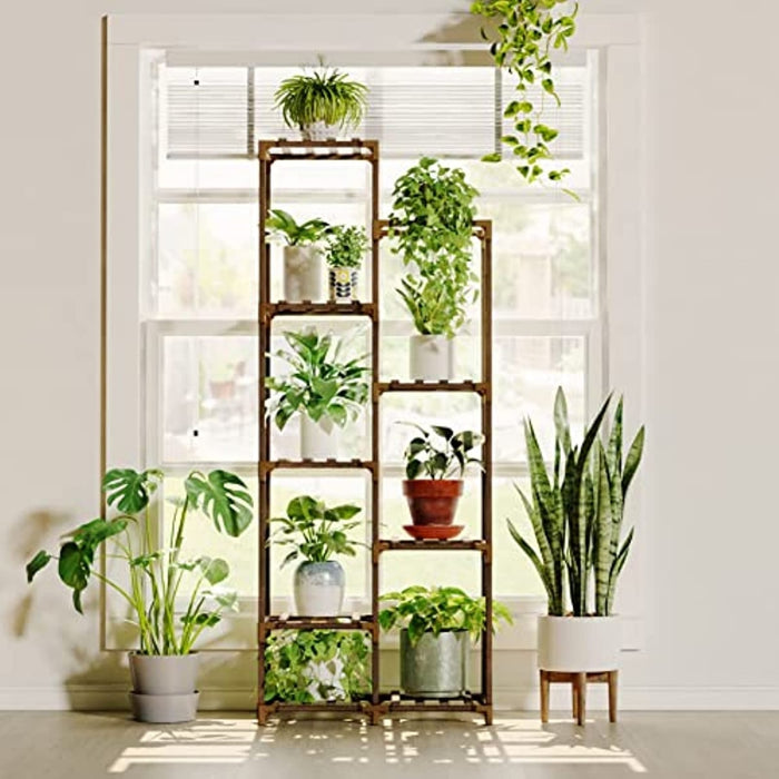 Halstein - Tall Plant Stand Tiered Plant Stand Plant Shelf Indoor & Outdoor Plant Shelf Flower Stand  BO-HA Rectangle  