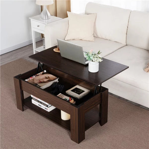 Tindra - Lift Top Coffee Table with Storage Square Coffee Table with Storage  BO-HA Espresso 38.6in Wide  