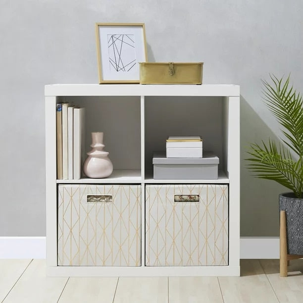 Soren - Cube Drawer Organizer Cubicle Storage Wood Shelves  BO-HA White Texture  