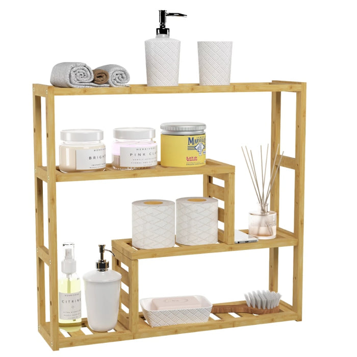 Lisbet - Shower Shelves 3-Tier Bamboo Bathroom Wood Shelves  BO-HA   