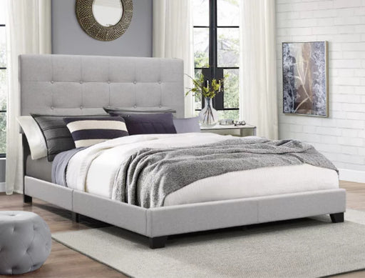 Ragnhild - Gray Upholstered Panel Bed Queen Size Bed Frame  BO-HA Full  