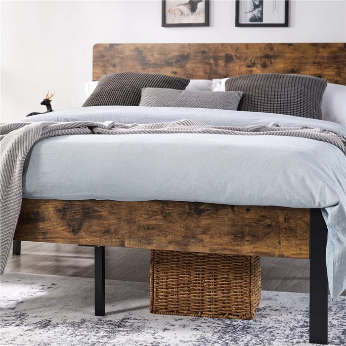 Stig - Nordic Wooden Bed Frame Queen Bed Frame with Storage  BO-HA   