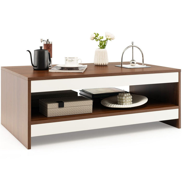 Birger - Wood Coffee Table with Storage  BO-HA Default Title  