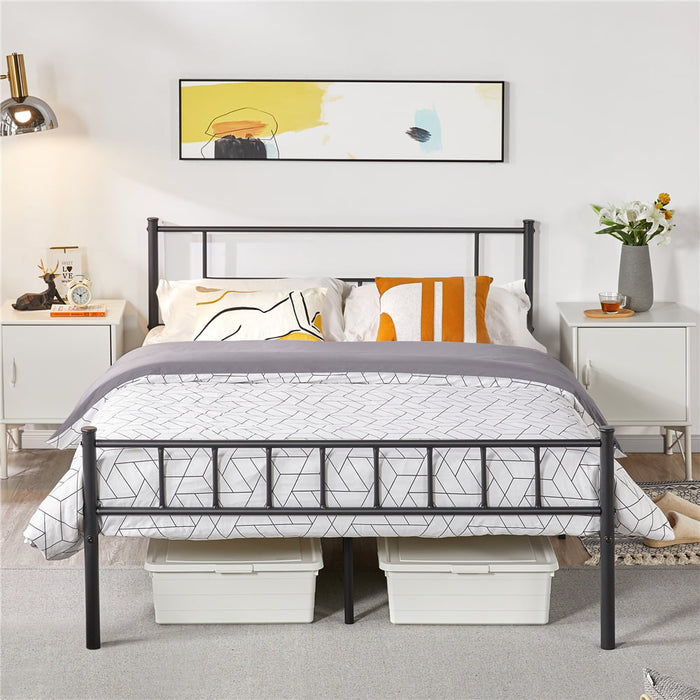 Birk - Queen Size Bed Frame Metal Bed Frame Queen Bed Frame with Storage  BO-HA black Twin 