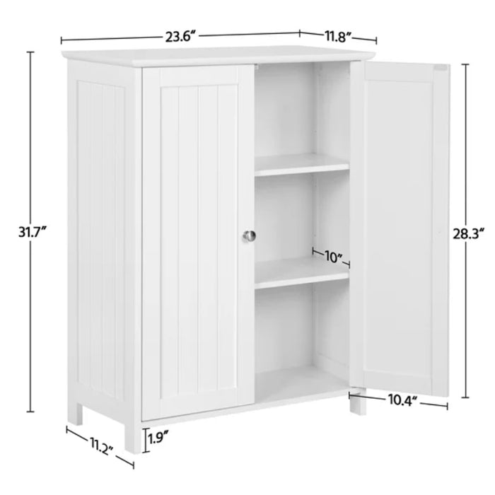 Alvar - Wooden Double Door Bathroom Floor Cabinet  BO-HA   