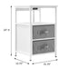 Solveig - Modern Nightstand with Charging Station  BO-HA   