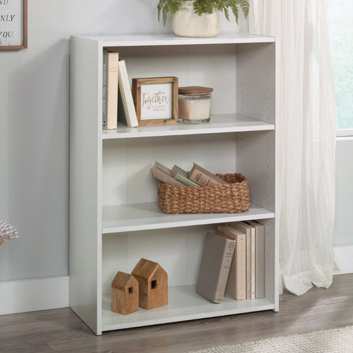Linde - Wood Shelves Living Room Shelves Display Shelves 3 Shelf Bookcase  BO-HA Soft White  