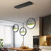 Freja - Round Planter Chandelier  BO-HA Black 3 Rings (87 cm) Warm White